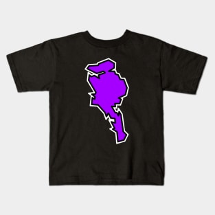 Quadra Island Dressed in a Purple Violet - Solid Simple SIlhouette - Quadra Island Kids T-Shirt